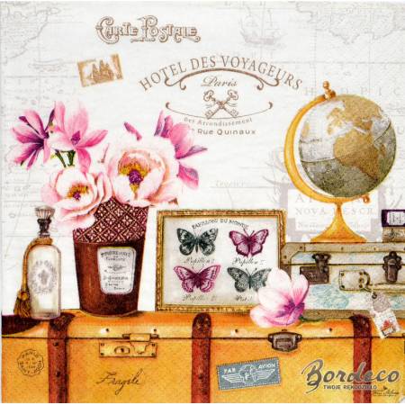 Serwetka do decoupage R2S w podróży 33x33